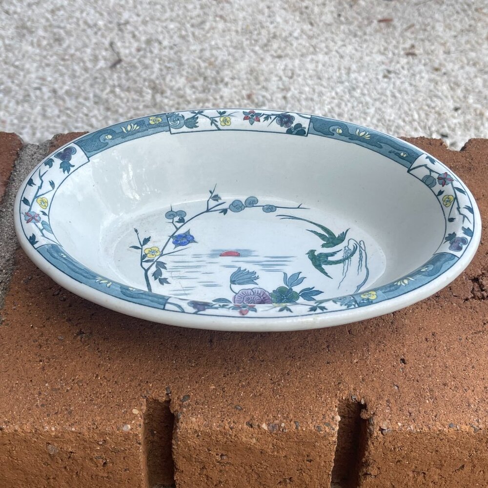 Newport Pottery England Cherryming Nathan Straus Vitrified Serving Bowl